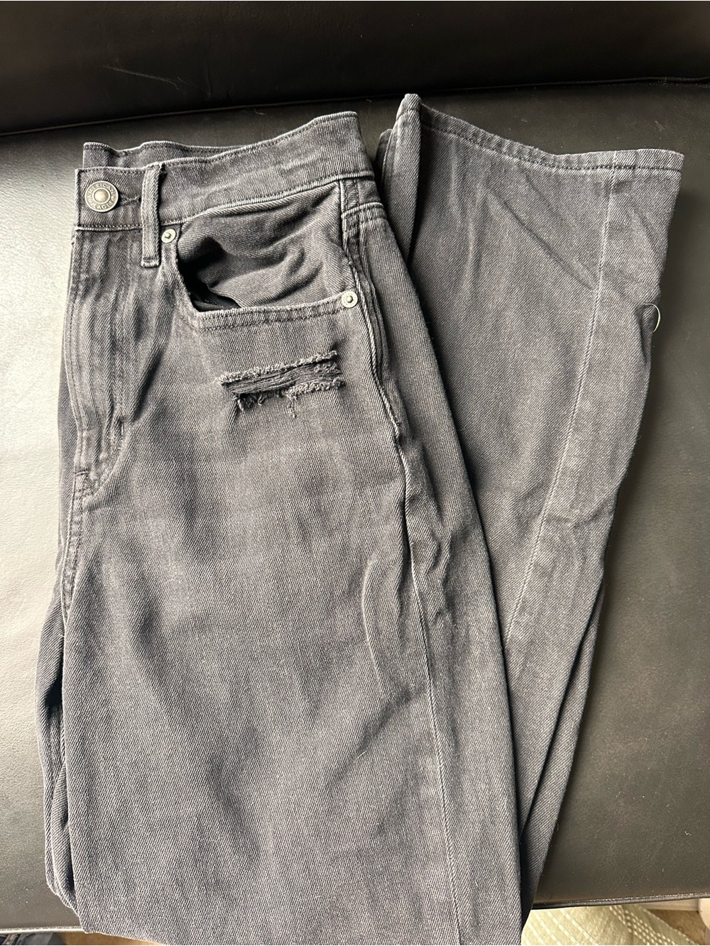 American Eagle Outfitters Women's Straight Jeans - Black